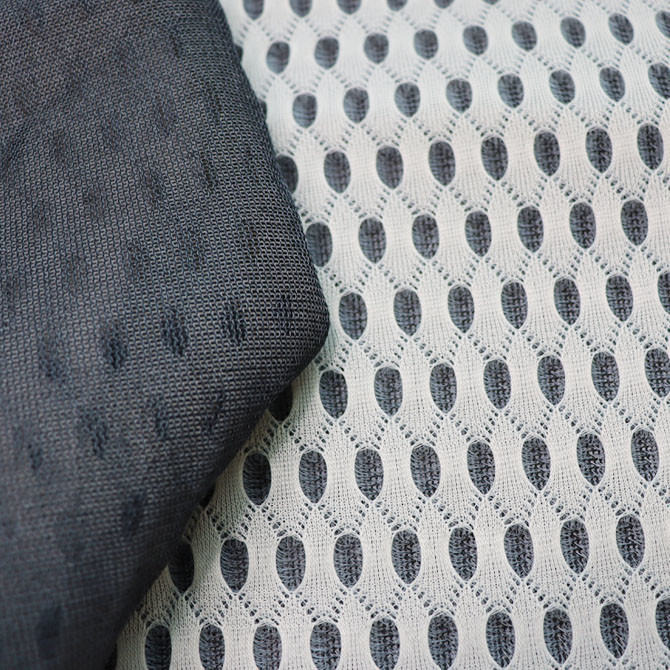 3mm 3d kain spacer 50in Untuk 60in Hitam berwarna benang bernapas Material Mesh 0