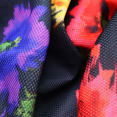 Good price 2mm Digital Printing Polyester Mesh Fabric Bernafas Soft Mesh Fabric Untuk Sepatu on line