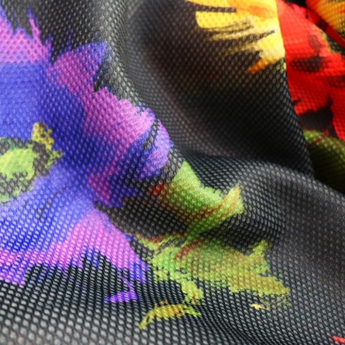 2mm Digital Printing Polyester Mesh Fabric Bernafas Soft Mesh Fabric Untuk Sepatu 0
