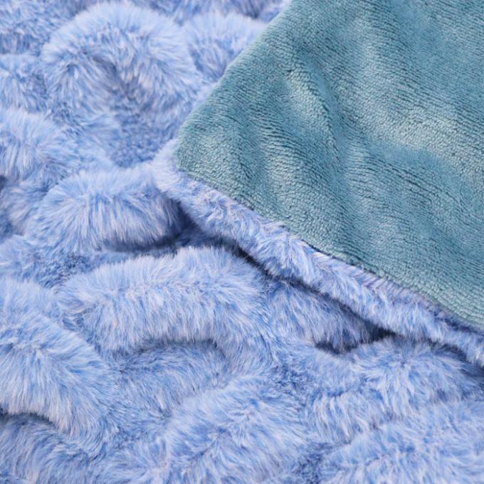 Fireproof Fux Fur Lempar Selimut 100 Polyester Selimut Flame retardant 2