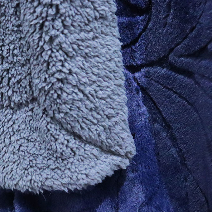 Selimut Fleece Koral Sisi Ganda Polyester Fux Fur Minky Lempar Selimut 320gsm 2