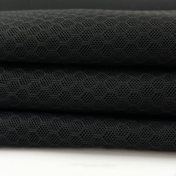 Bahan Air Mesh Bernafas Daur Ulang Polyester Mesh 3mm 57in 400gsm 2