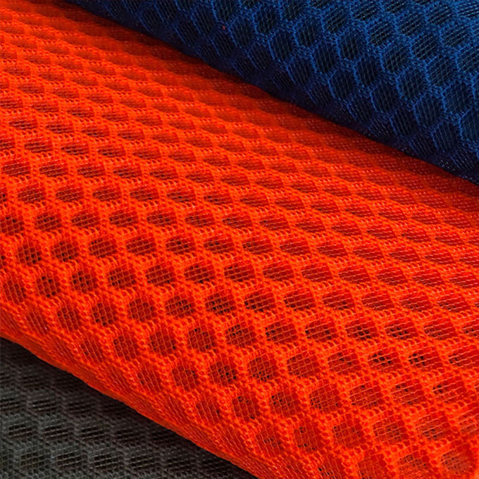 100% Polyester Daur Ulang Polyester Mesh Dipakaikan Airmesh 3D Mesh Material 9