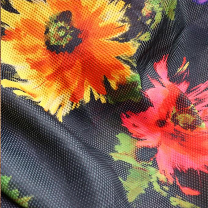 2mm Digital Printing Polyester Mesh Fabric Bernafas Soft Mesh Fabric Untuk Sepatu 1