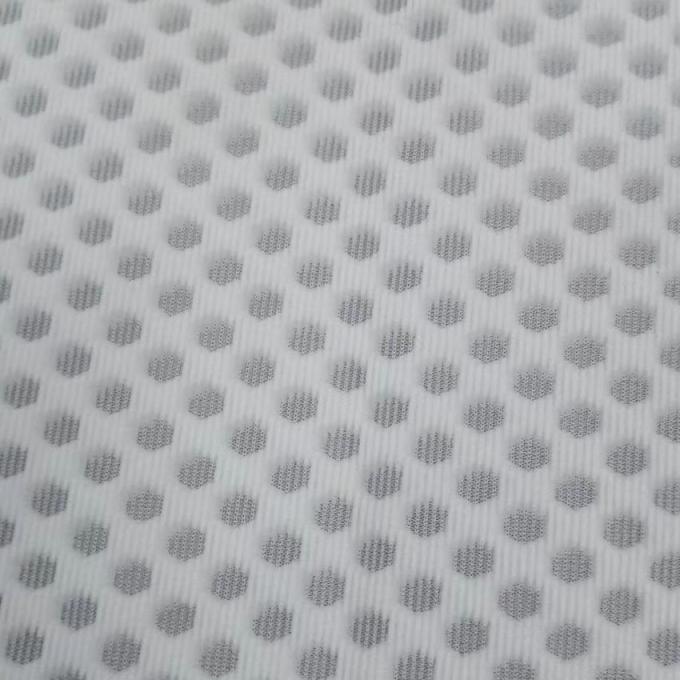 Airmesh bernapas Kain Polyester Putih Mesh Daur Ulang Polyester Mesh 430gsm 2