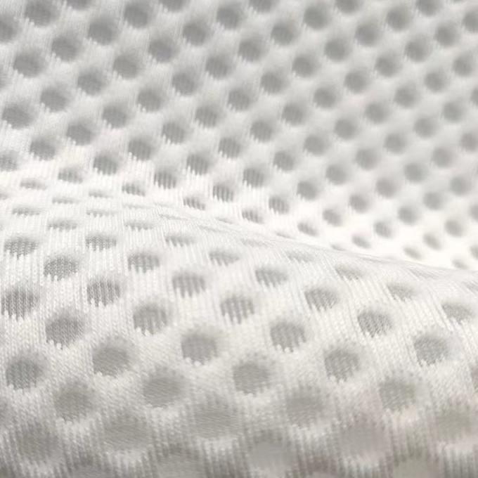 Airmesh bernapas Kain Polyester Putih Mesh Daur Ulang Polyester Mesh 430gsm 0